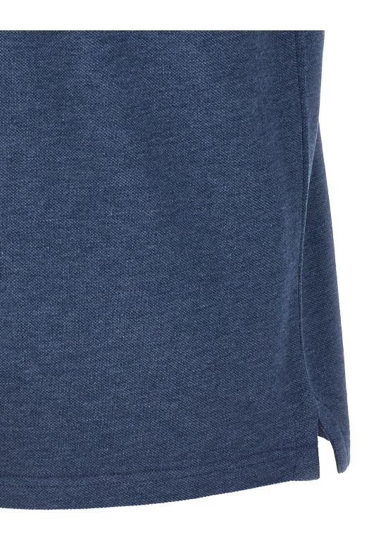 Tricolor detail polo shirt Blue