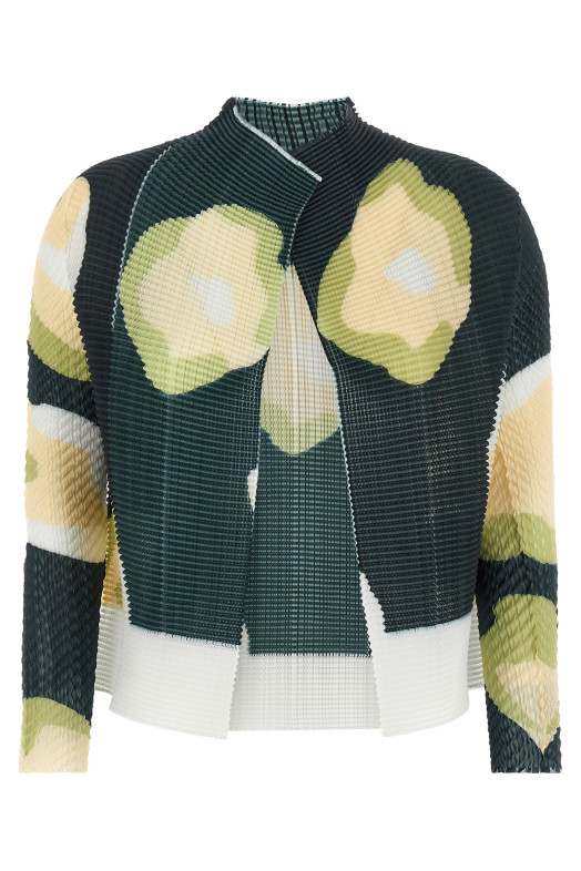 'Verve Pleats Top' cardigan Black