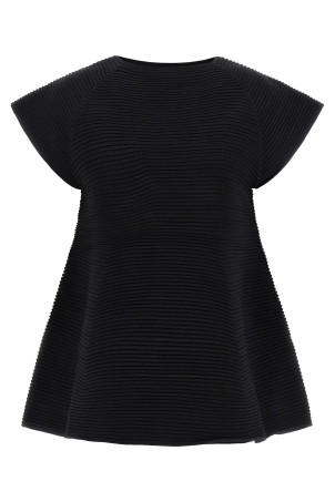 'Corrugated Knit' dress Black