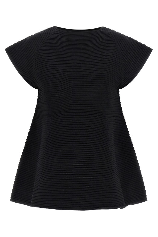 'Corrugated Knit' dress Black