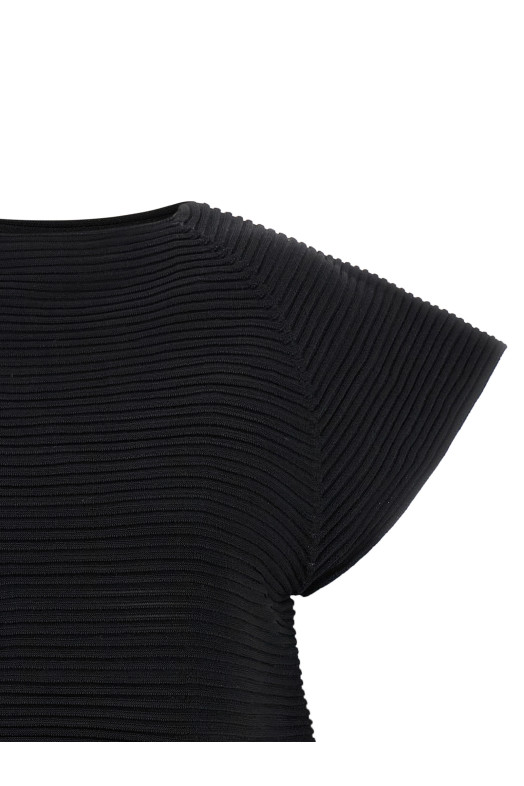 'Corrugated Knit' dress Black