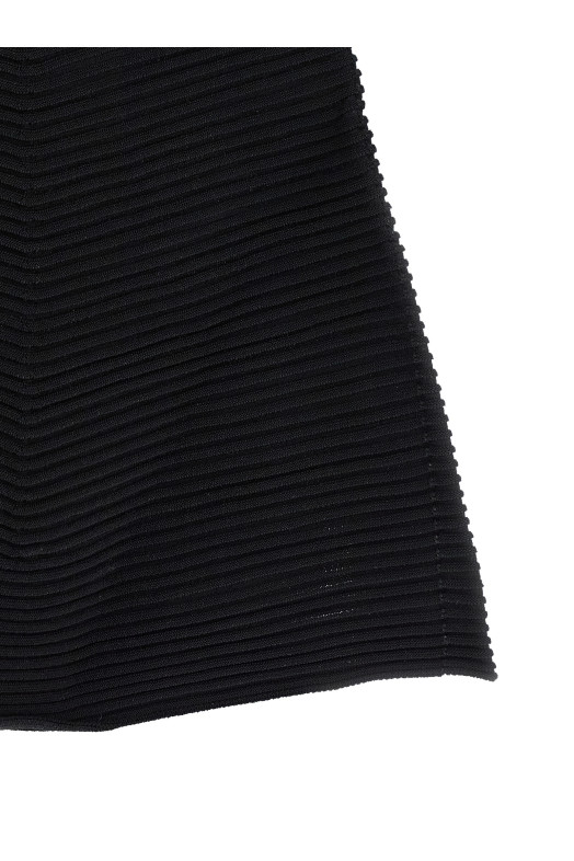 'Corrugated Knit' dress Black