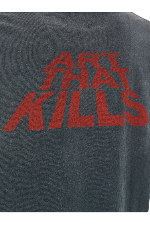 'Skeleton Beach Grit' T-shirt Black