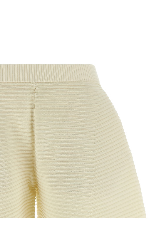 'Corrugated Knit' pants White