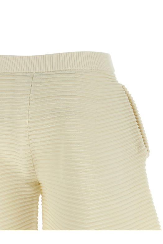 'Corrugated Knit' pants White