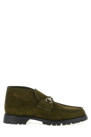 Horsebit ankle boots Green