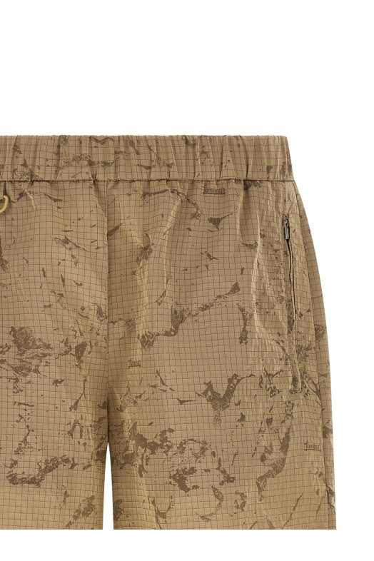 Cmouflage bermuda shorts Beige