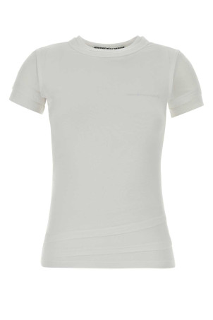 White stretch cotton t-shirt White ALEXANDER WANG (1CC2261286)
