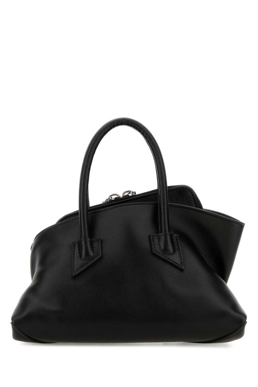 Black leather mini La Passeggiata handbag White THE ATTICO (260WAH00063LBT019AA)