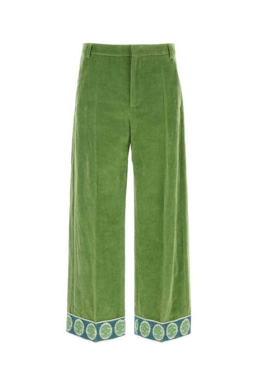 Green velvet pant VALENTINO GARAVANI (6V3RBJ74AM2)