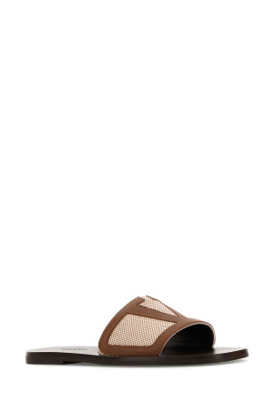 Two-tone canvas and leather Viva Superstar slippers VALENTINO GARAVANI (6Y2S0J72JHB)
