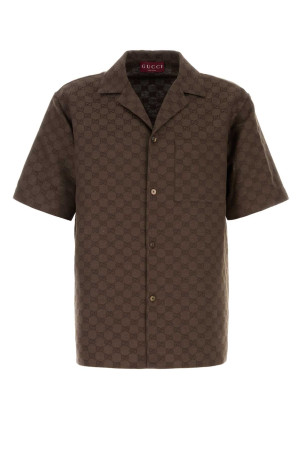 Brown GG fabric shirt GUCCI (794907ZAM7G)
