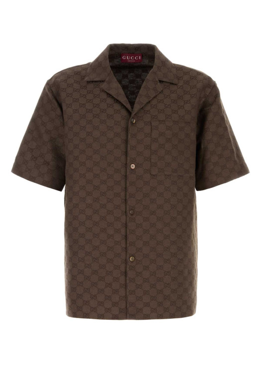 Brown GG fabric shirt GUCCI (794907ZAM7G)
