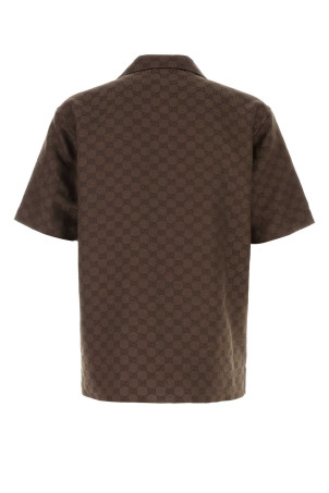 Brown GG fabric shirt GUCCI (794907ZAM7G)