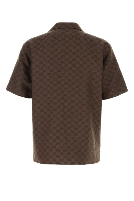 Brown GG fabric shirt GUCCI (794907ZAM7G)