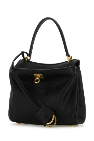 Black leather mini Rodeo handbag Black BALENCIAGA (7954562ABV5)