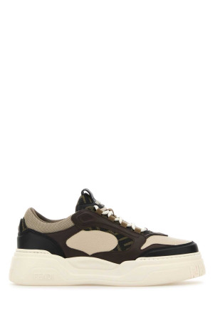 Multicolor leather and canvas Fendi Force sneakers FENDI (7E1728AU20)