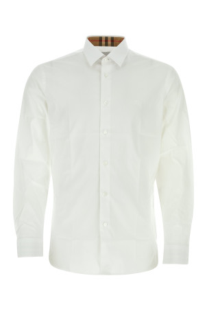 White stretch poplin shirt White BURBERRY (8071465)