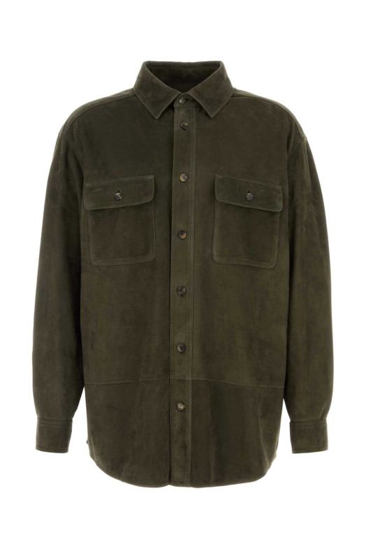 Khaki suede shirt LOEWE (H526Y31L56)