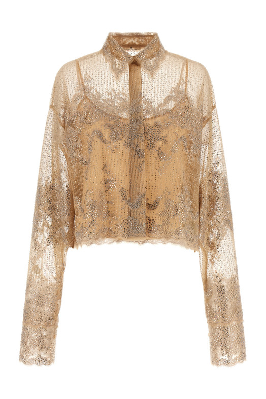 Сорочка з вишивкою, бежева ERMANNO SCERVINO D482K726CSCTUJP51315