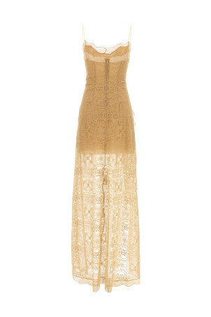 Embroidered dress orange