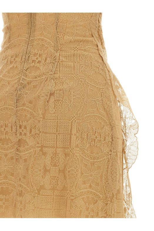 Embroidered dress orange