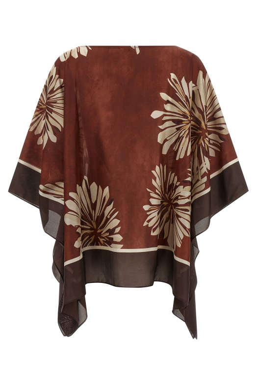 Silk scarf blouse Bordeaux