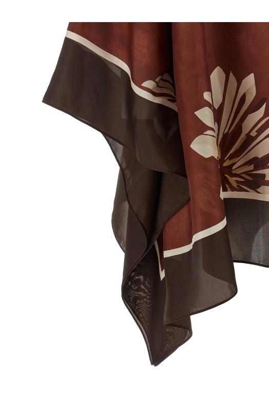 Silk scarf blouse Bordeaux