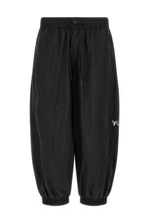 Rough-edged joggers Black