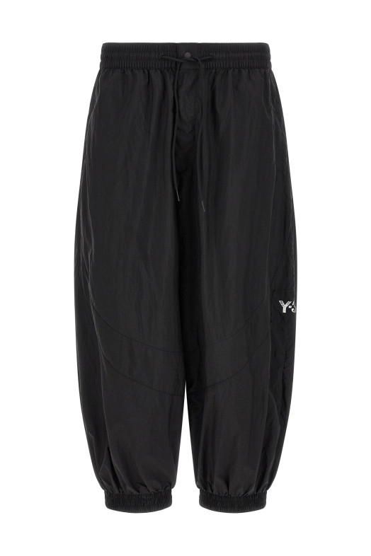 Rough-edged joggers Black