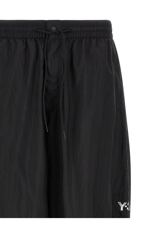 Rough-edged joggers Black