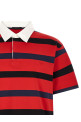 Striped polo shirt Red