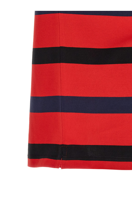 Striped polo shirt Red
