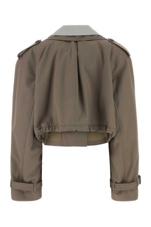 Тренч із сірого габардину THE ATTICO (260WCB00111PLC003AA)