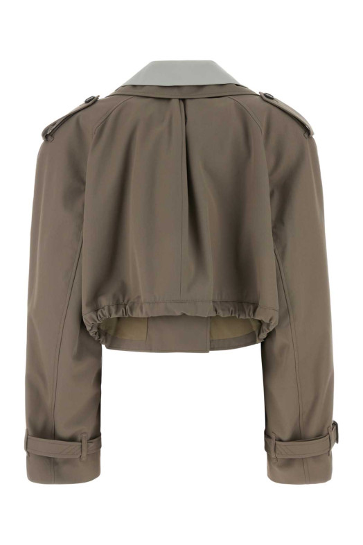 Тренч із сірого габардину THE ATTICO (260WCB00111PLC003AA)