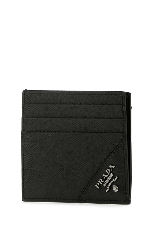 Black leather card holder Black PRADA (2MC223QME)