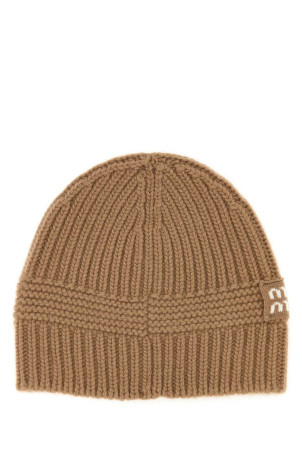 Biscuit stretch wool beanie hat MIU MIU (5HC3112F8S)