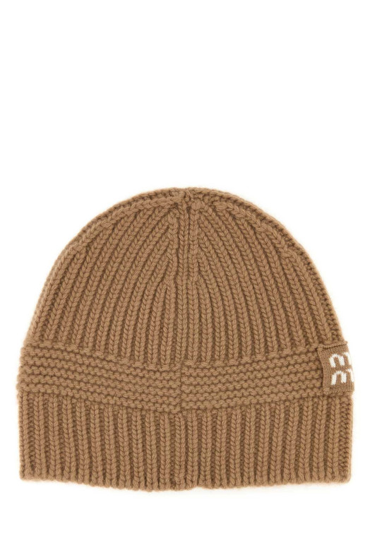 Biscuit stretch wool beanie hat MIU MIU (5HC3112F8S)