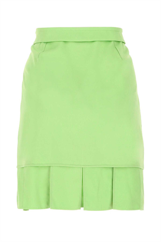 Pastel green stretch viscose miniskirt BOTTEGA VENETA (646585V01N0)