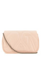 Pastel pink leather mini Seal clutch ALEXANDER MCQUEEN (7770111BLE2)