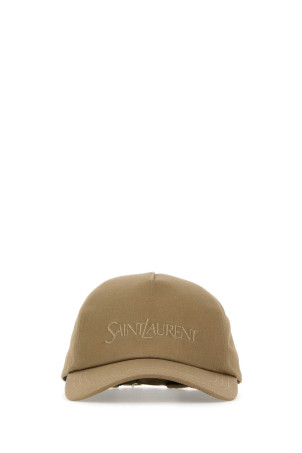 Cappuccino cotton blend baseball cap SAINT LAURENT (7780633YP19)