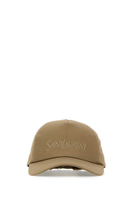 Cappuccino cotton blend baseball cap SAINT LAURENT (7780633YP19)