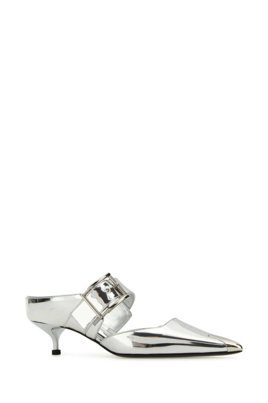 Silver leather Punk pumps ALEXANDER MCQUEEN (780794W4WG1)