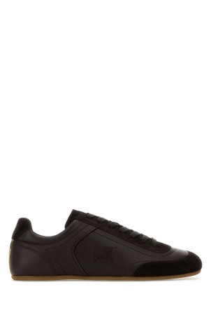 Brown leather and suede sneakers BURBERRY (8126281)