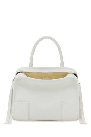 White leather small Amazona handbag White LOEWE (A039AS0X01)