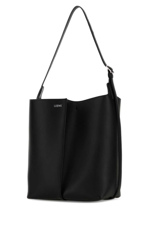 Black leather large Bilbao bucket bag Black LOEWE (AWRASHLX01)