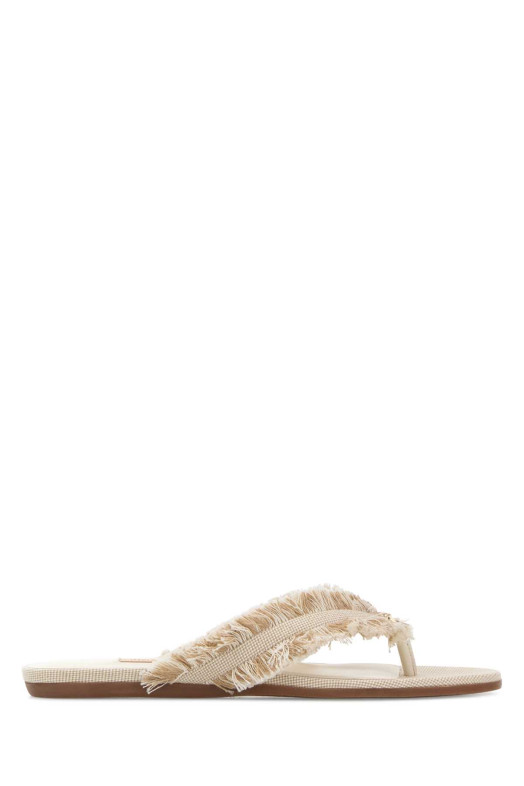 Two-tone canvas thong slippers JIMMY CHOO (BAYFLATBZM)