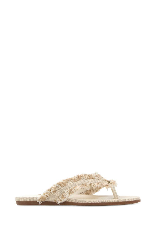 Two-tone canvas thong slippers JIMMY CHOO (BAYFLATBZM)