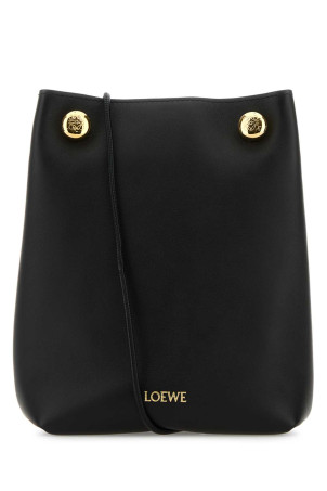 Black leather Pebble crossbody bag Black LOEWE (CANBSPPX01)
