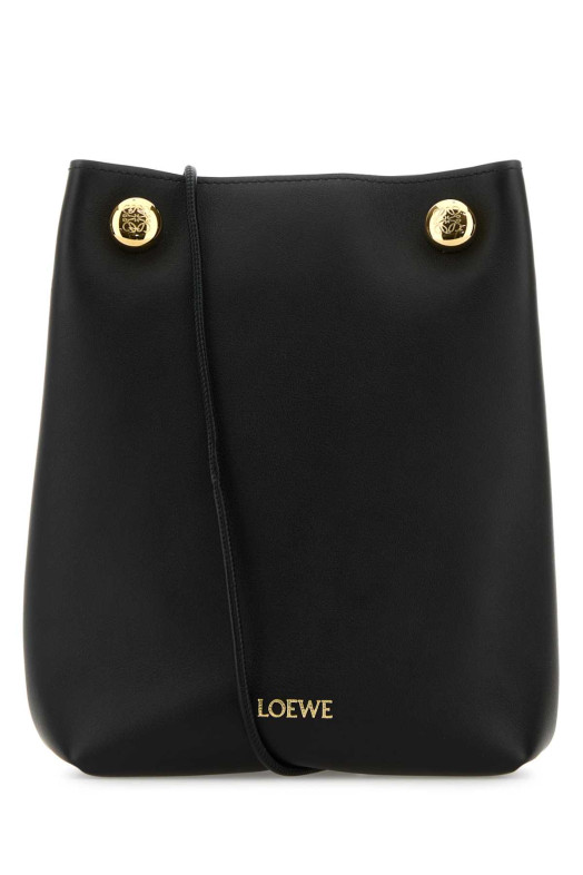 Black leather Pebble crossbody bag Black LOEWE (CANBSPPX01)